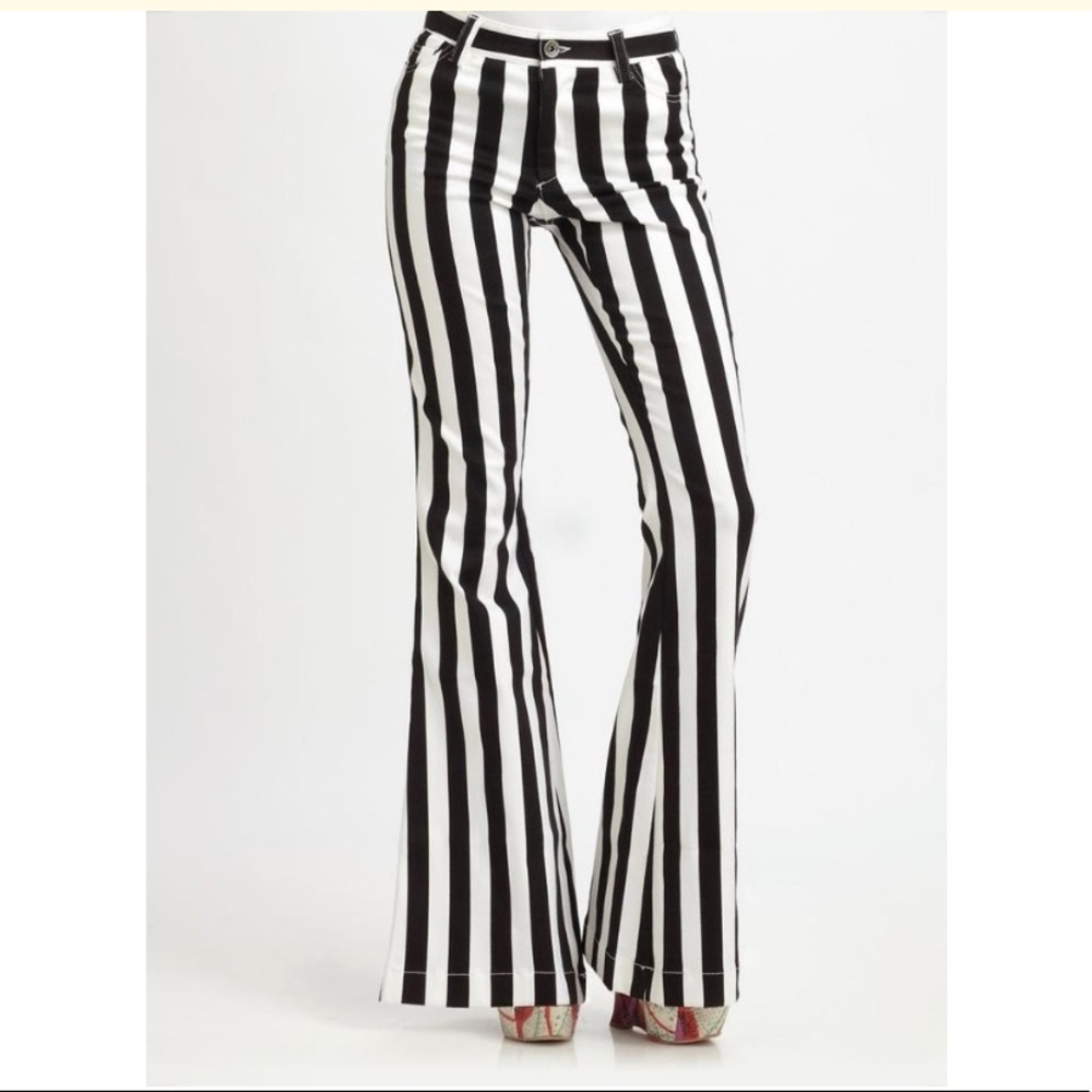 Alice + Olivia Beautiful High Rise Bell Jean